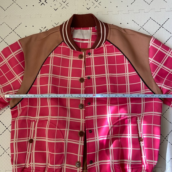 Scotch & Soda Women's Pink Checked Bomber Jacket - Picture 6 of 8